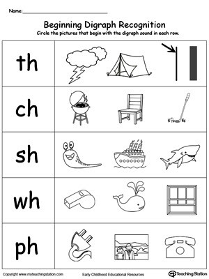 Ck Worksheets for 1st Grade Consonant Digraphs Free Worksheets