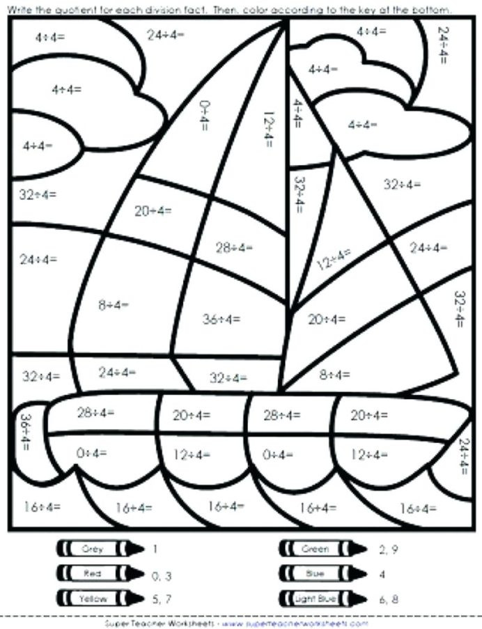 Coloring Pages for 3rd Graders Color by Number Worksheets Coloring Incredible Third Grade