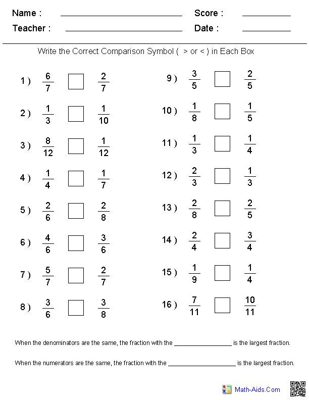 Comparing Fractions Worksheet 3rd Grade Paring Fractions Worksheet 3rd Grade In 2020 with Images