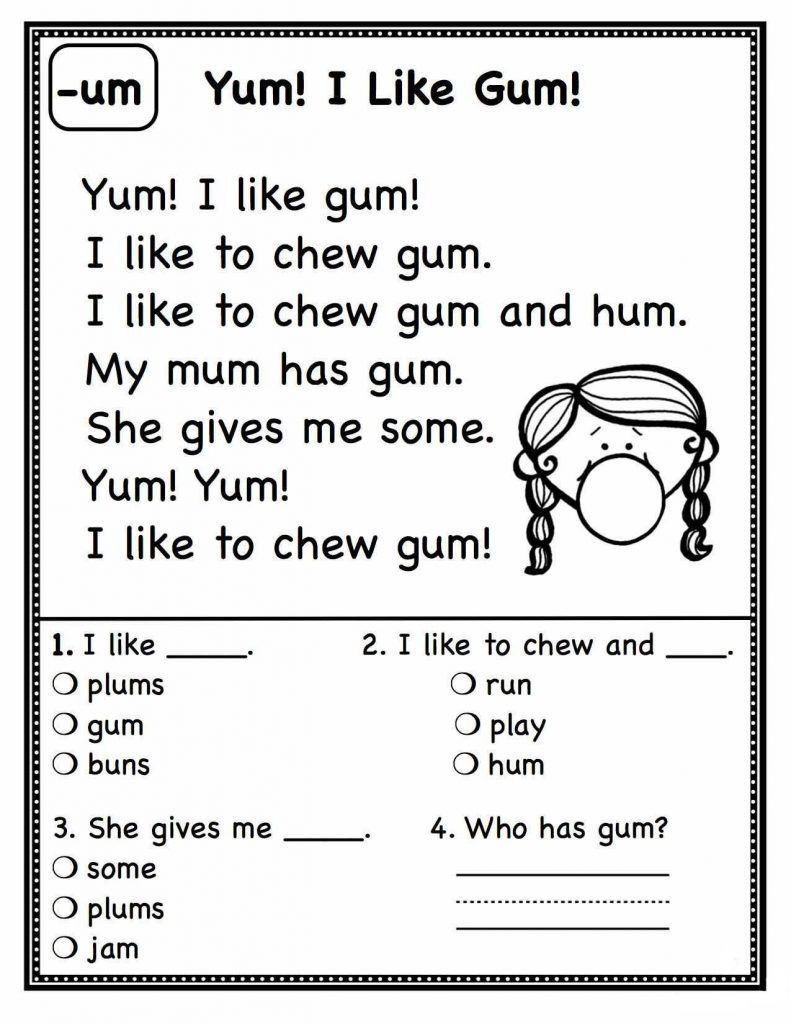 Comprehension Worksheets for First Grade 10 Best English Prehension Worksheets 1st Grade Images On