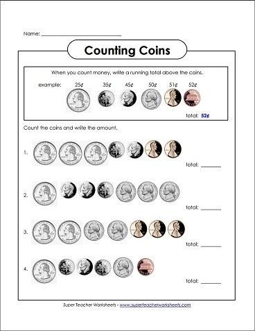 Counting Coins Worksheets 2nd Grade Counting Coins Worksheet