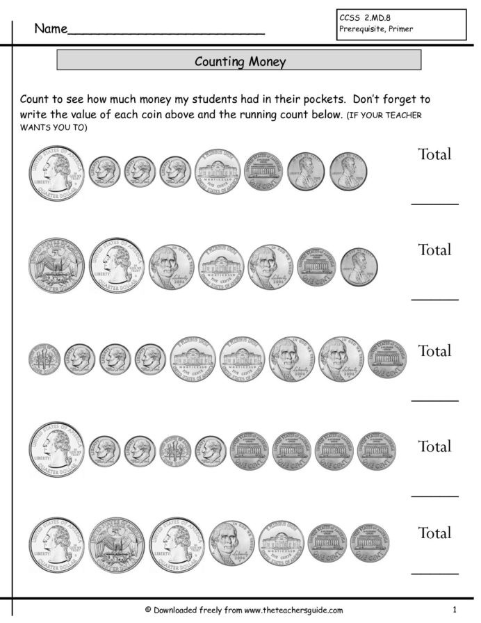Counting Coins Worksheets First Grade Counting Coins First Grade Lessons Tes Teach Worksheets