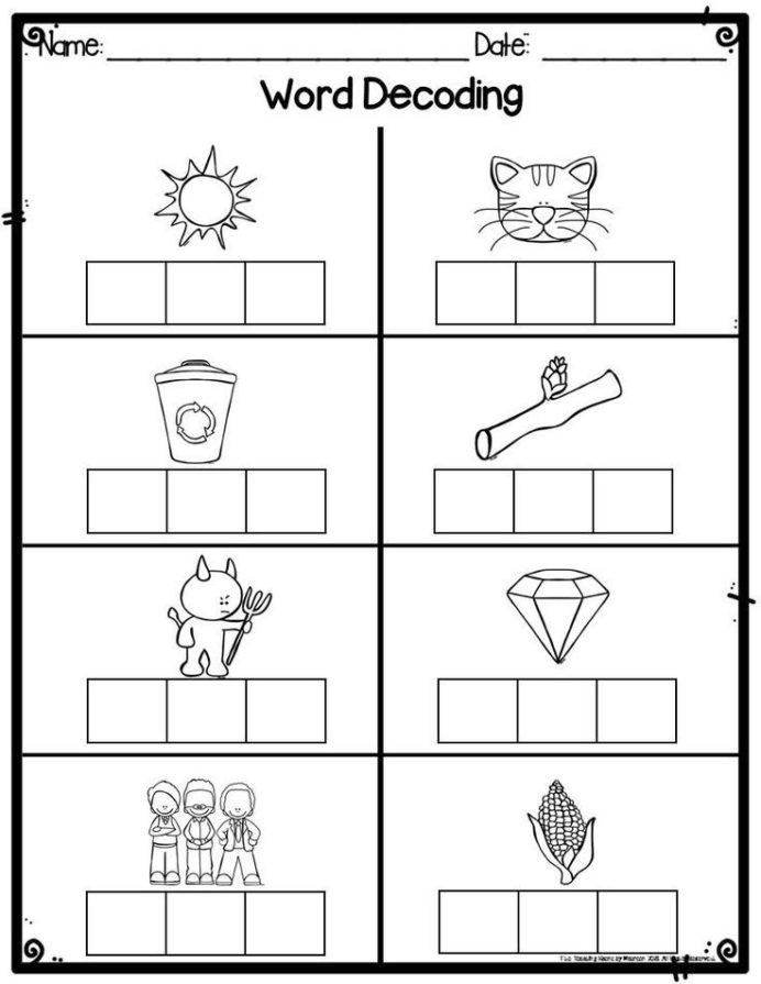 20 Decoding Worksheets For 1st Grade Desalas Template