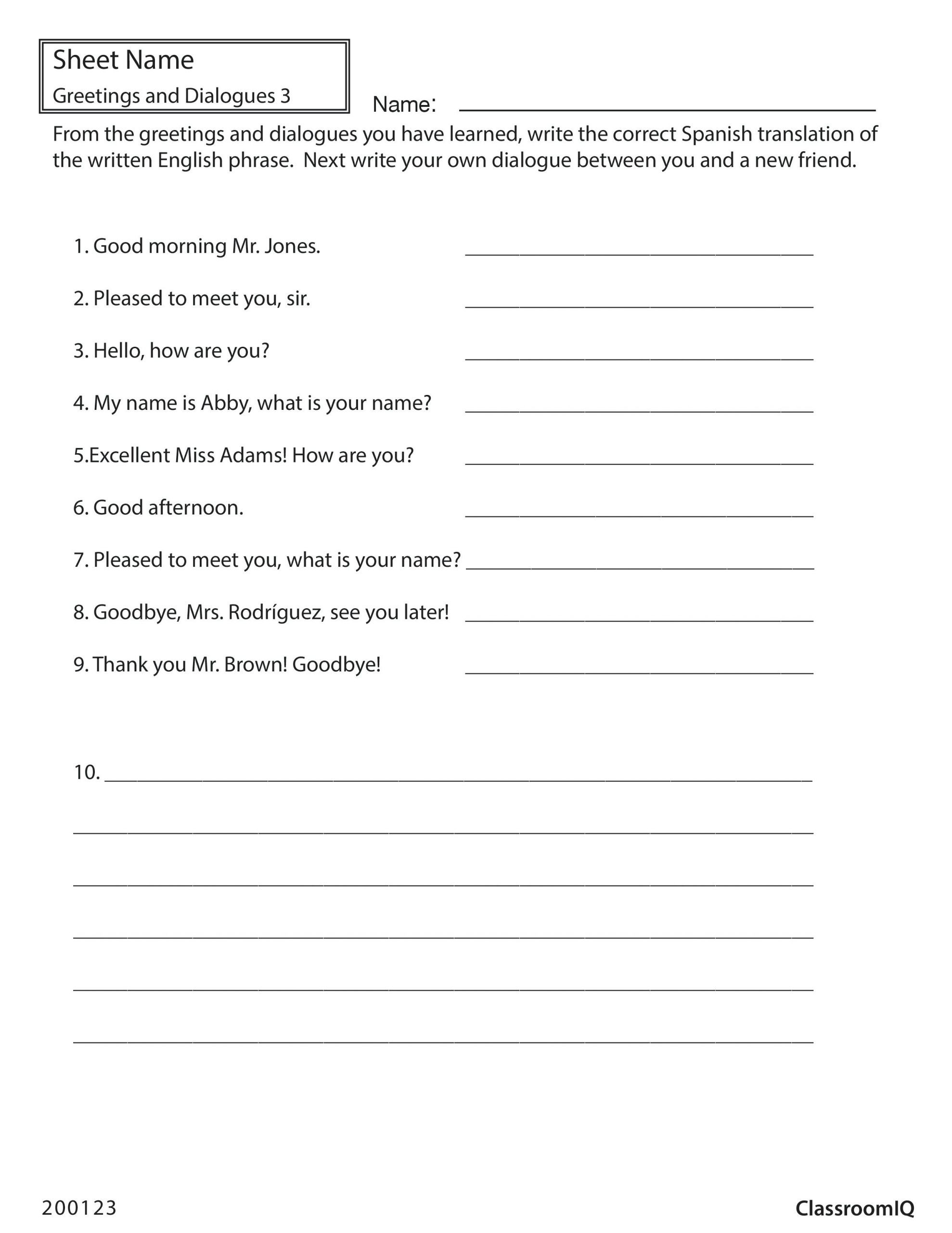 Dialogue Worksheets 3rd Grade 2 Dialogue Writing Worksheets for Grade 6 Worksheets