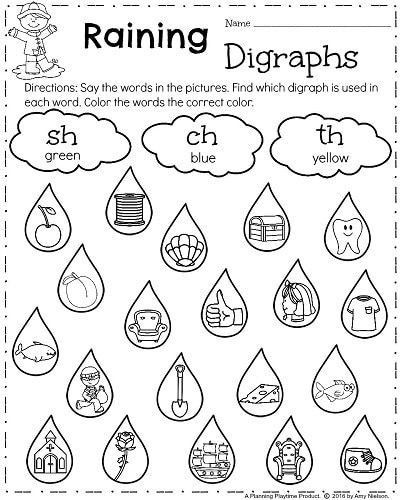 Digraph Worksheets for First Grade Pin by toddler Learning Ideas On English Activities W Sheets