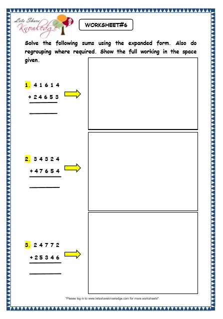 Expanded form Worksheets 1st Grade Grade 3 Workheets Archives Page 2 Of 5 Lets Knowledge