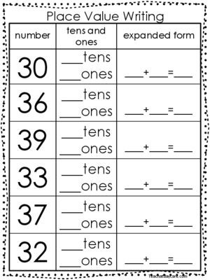 Expanded form Worksheets Second Grade 10 Place Value Worksheets Writing Tens and Es and