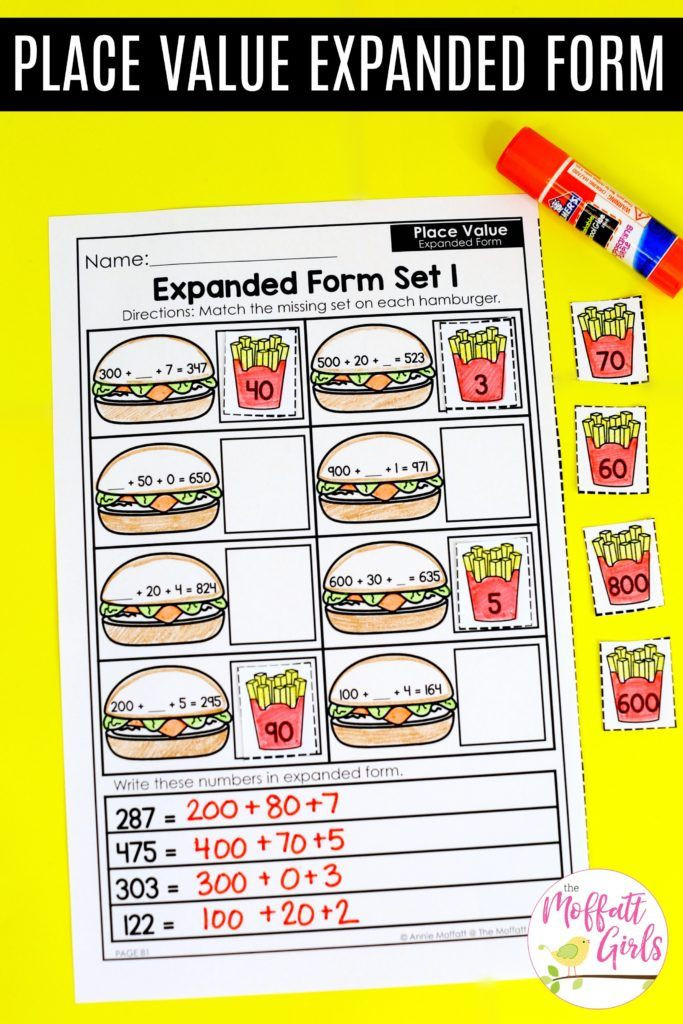 Expanded form Worksheets Second Grade Place Value Numbers Up to 1 000 In Second Grade