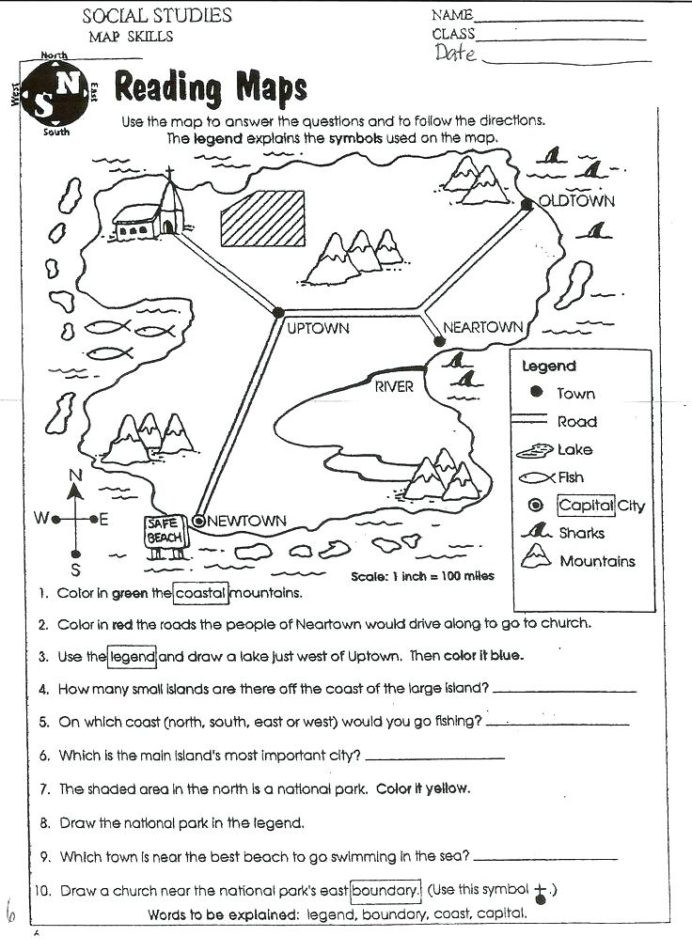 First Grade Map Skills Worksheets 1st Grade Geography Worksheets social Skills From Dies
