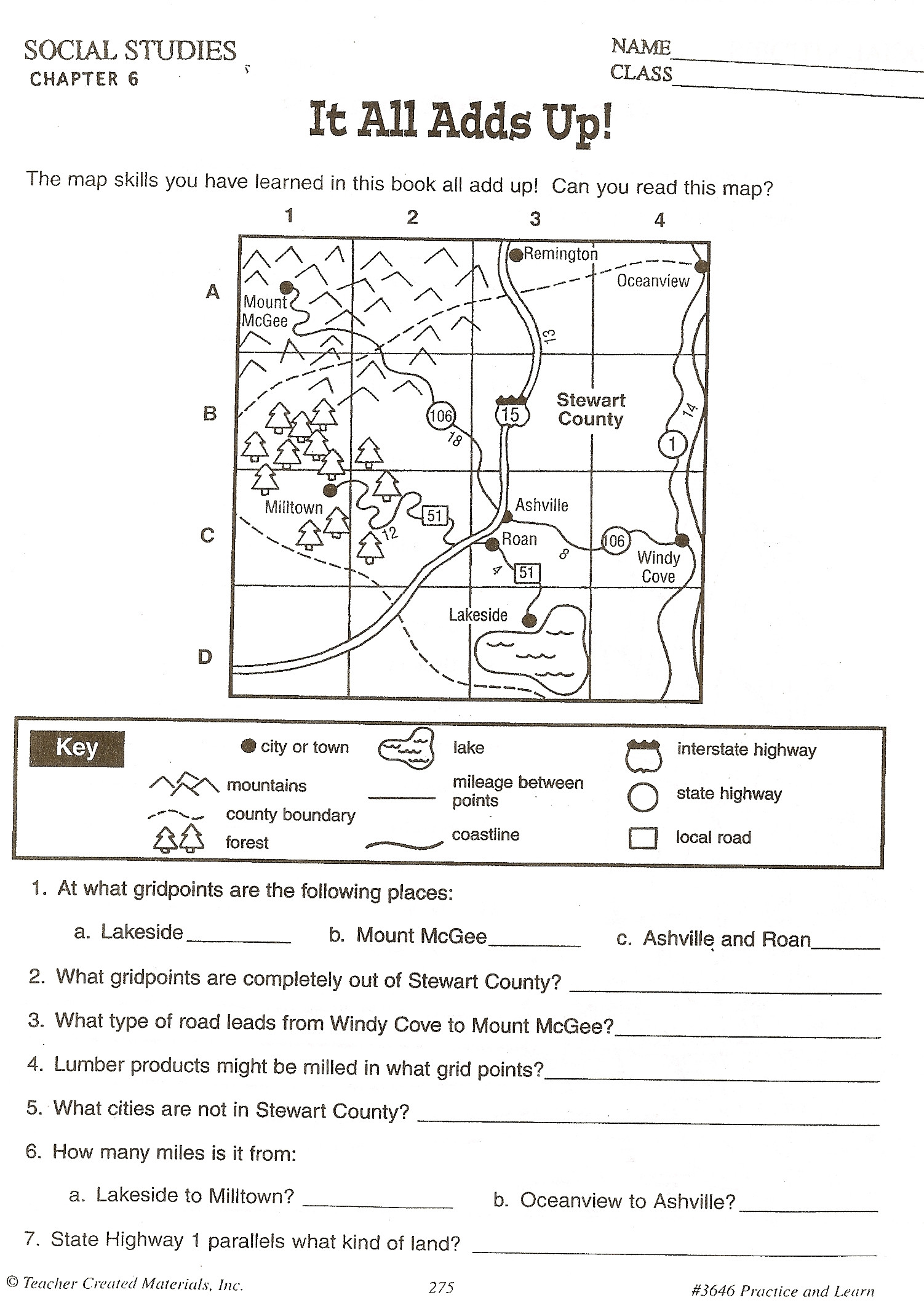 First Grade Map Skills Worksheets Map Key Worksheet