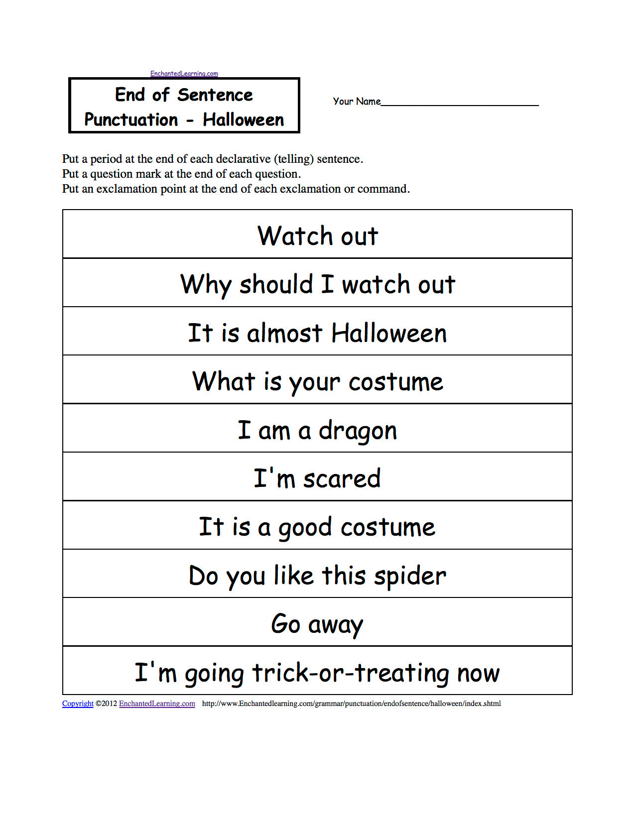 First Grade Punctuation Worksheets 3 Free Grammar Worksheets First Grade 1 Punctuation