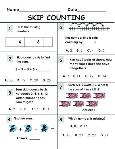 First Grade Skip Counting Worksheets Skip Counting Worksheets 2nd Grade Practice Skip Counting