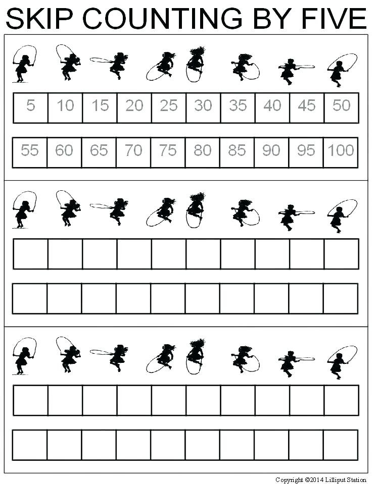First Grade Skip Counting Worksheets Skip Counting Worksheets Free Number Skip Counting by 5