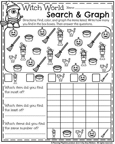 Graphing Worksheets for First Grade October First Grade Worksheets