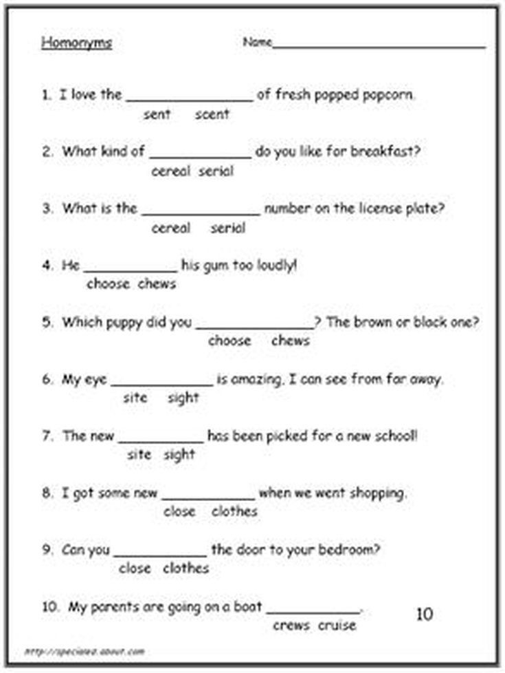 20 Homographs Worksheet 3rd Grade Desalas Template