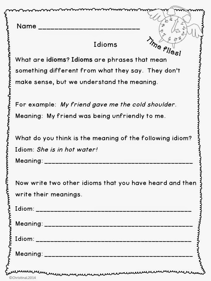 Idiom Worksheets for 2nd Grade the Best Of Teacher Entrepreneurs Language Arts &quot;idioms