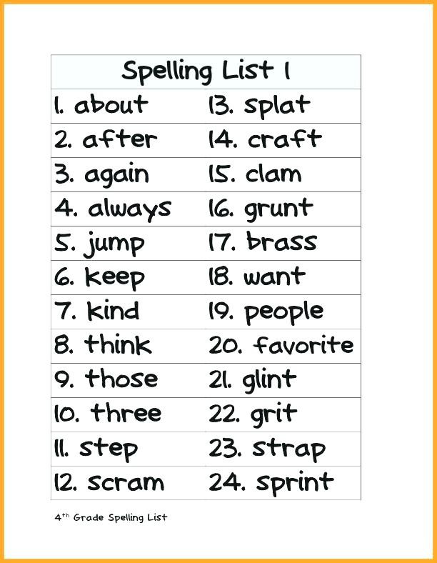 Irregularly Spelled Words 2nd Grade Spelling Words for Grade 2 Grade Spelling Words 2 Free
