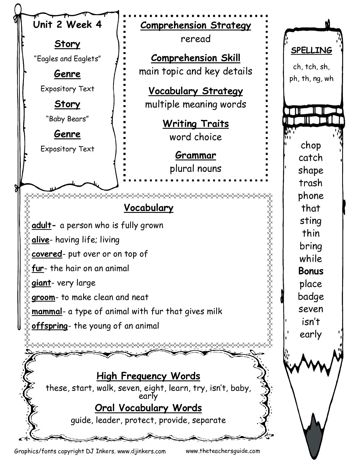 Irregularly Spelled Words 2nd Grade Wonders Second Grade Unit Two Week Four Printouts
