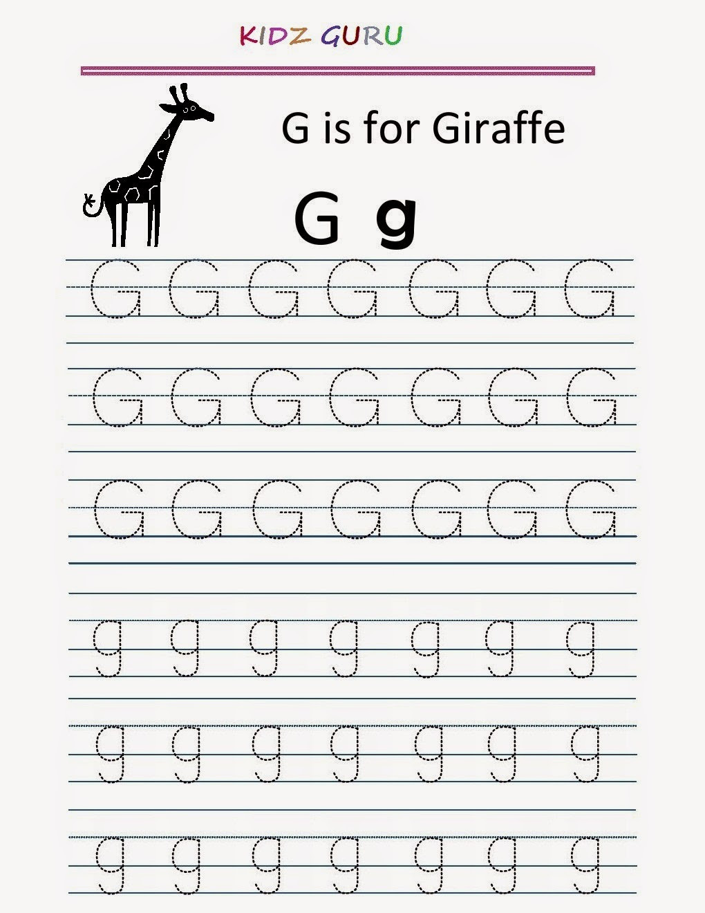 Letter G Tracing Worksheets Preschool 15 Exciting Letter G Worksheets for Kids