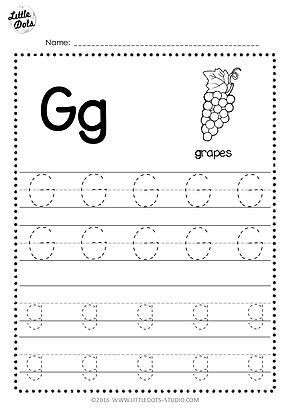 Letter G Tracing Worksheets Preschool Free Letter G Tracing Worksheets