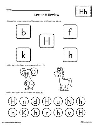 Letter H Worksheets for Preschool All About Letter H Printable Worksheet