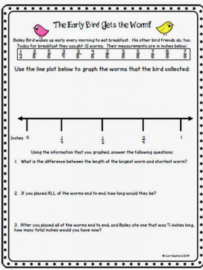 Line Graph Worksheets 5th Grade Interpreting Line Plots with Fractional Units Worksheets