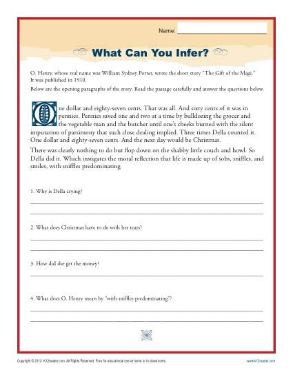 Making Inferences Worksheet 4th Grade What Can You Infer