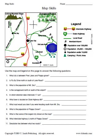 Map Skills Worksheet 4th Grade Map Skills Worksheet 2