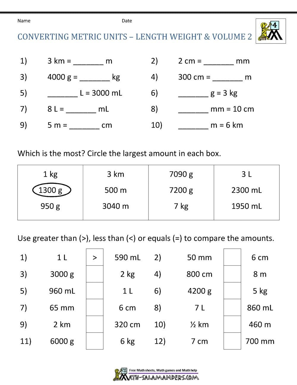 Measurement Worksheets 5th Grade 3 Worksheet Free Math Worksheets Fifth Grade 5 Measurement