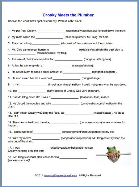 Measurement Worksheets 5th Grade Free Printable Spelling Worksheets 5th Grade Croaky Wh