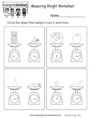 Measurement Worksheets for 3rd Grade Early Learning Measuring Weight Practice Worksheet