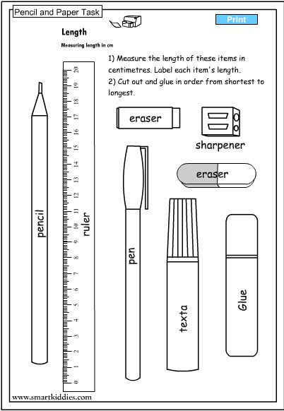 Measurement Worksheets for 3rd Grade Measuring Length In Centimetres to