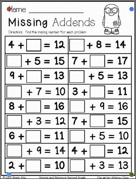 Missing Addend Worksheets First Grade Free Halloween Math Missing Addends In 2020