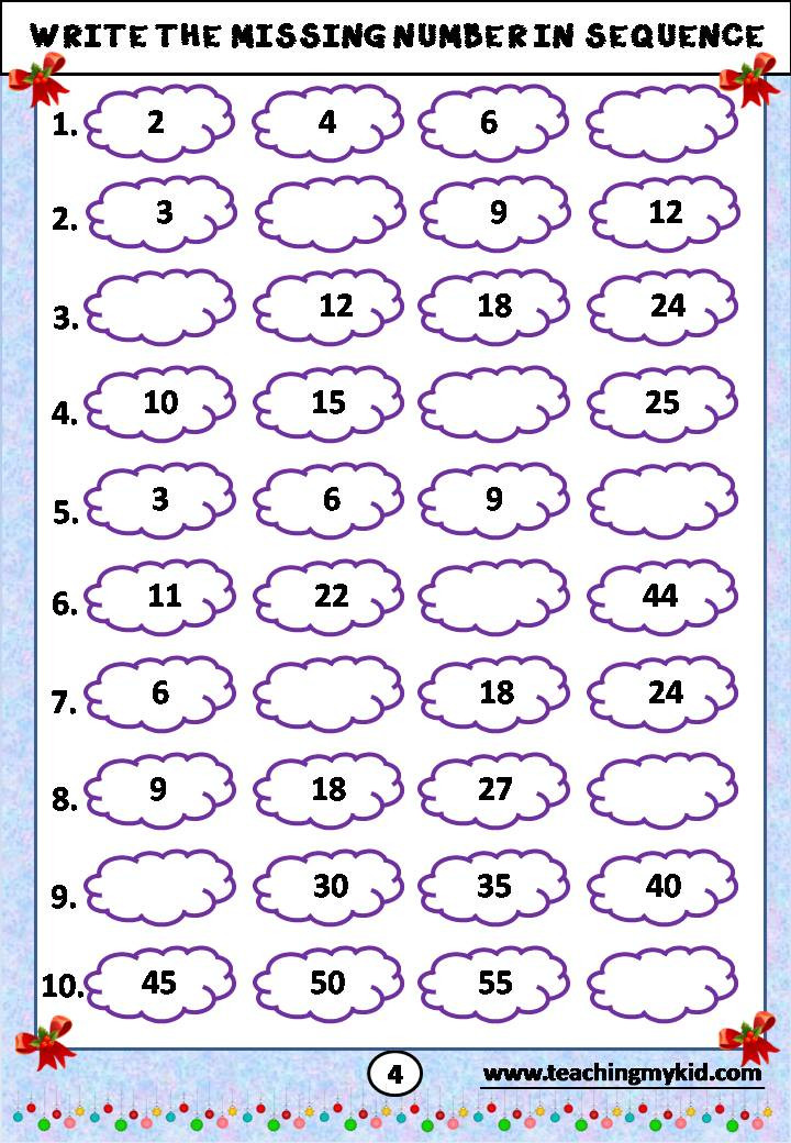 Missing Number Worksheets 2nd Grade 2nd Grade Worksheets Write the Missing Number Teaching