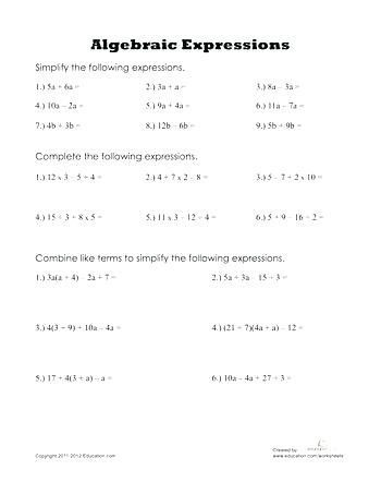Numerical Expressions Worksheets 6th Grade 29 Evaluating Algebraic Expressions Worksheet Pdf