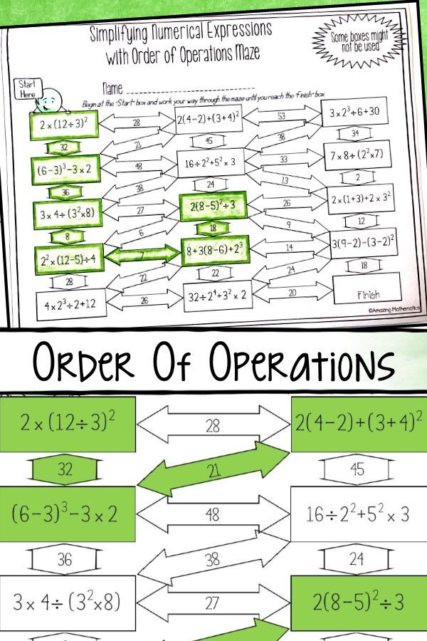 Numerical Expressions Worksheets 6th Grade Simplifying Numerical Expressions with order Of Operations