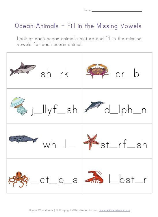Ocean Worksheets for 2nd Grade Ocean Animals Worksheet Spelling Practice