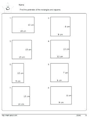 Perimeter Worksheets 3rd Grade Perimeter Worksheets for 3rd Grade Perimeter Free Math