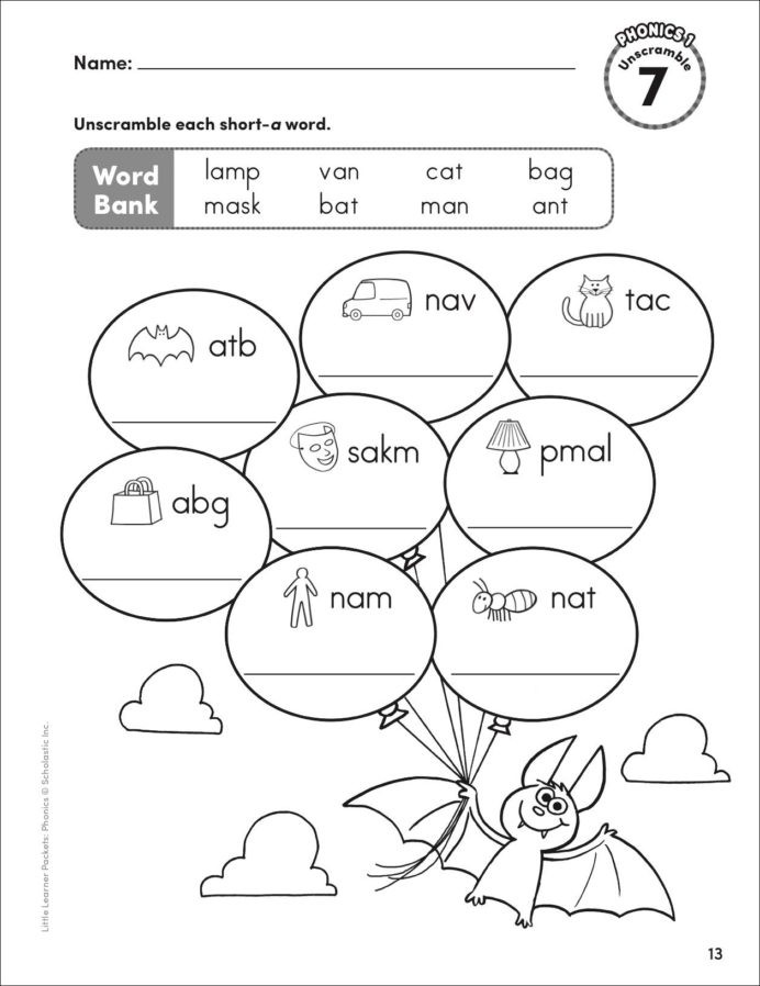 Phonics Worksheets Grade 1 Little Learner Packets Phonics Playful Units that Worksheets
