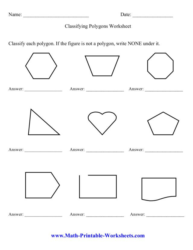 Polygon Worksheets 3rd Grade Classifying Polygons Worksheet Worksheet for 3rd 6th Grade