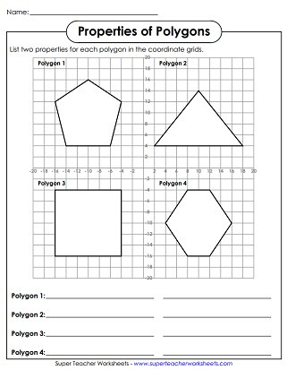 Polygon Worksheets 3rd Grade Polygon Worksheets