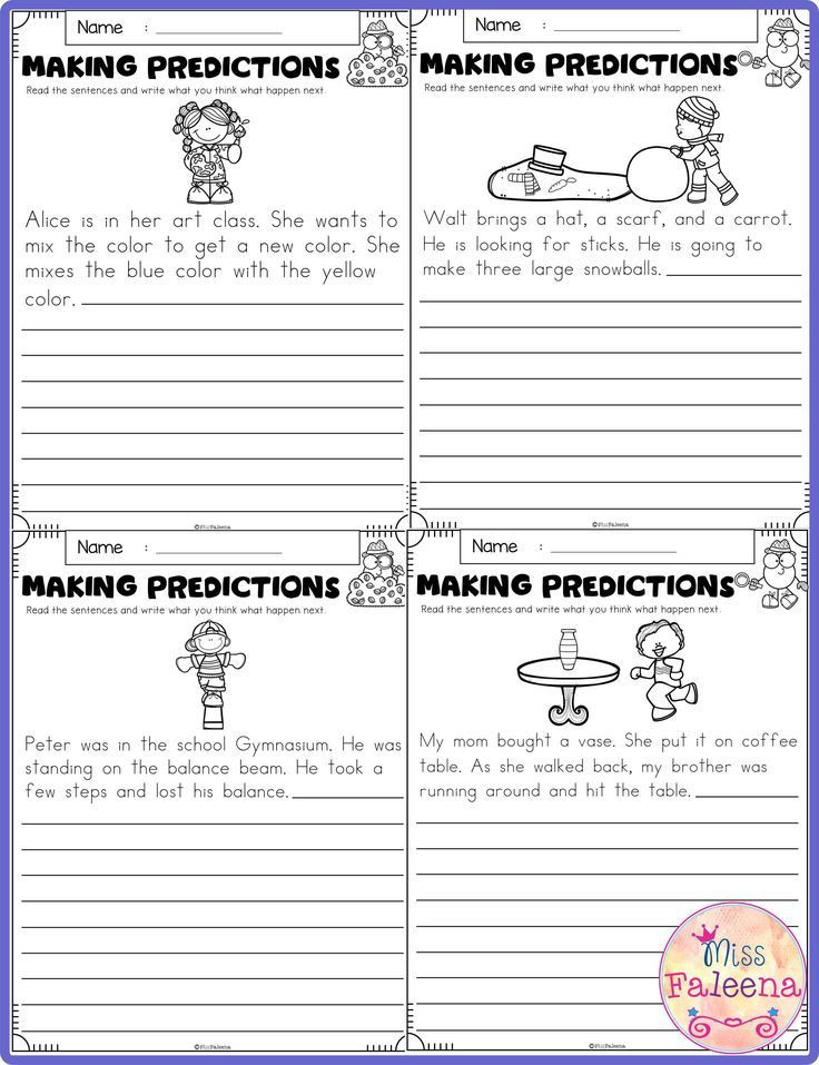 Prediction Worksheets for 3rd Grade Free Making Predictions