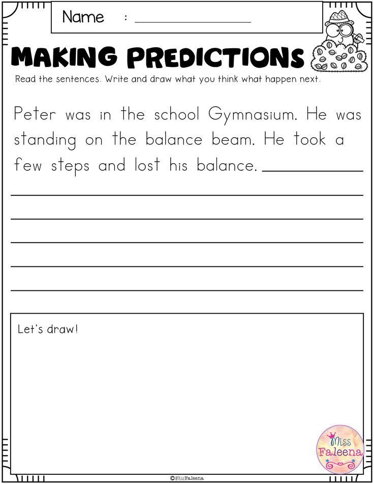 Predictions Worksheets 1st Grade Free Making Predictions