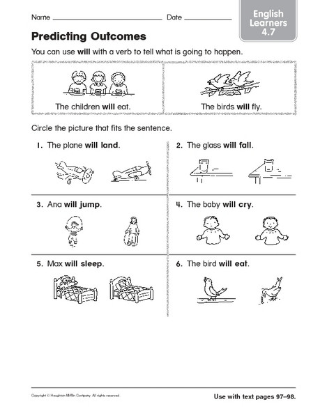 Predictions Worksheets 1st Grade Predicting Out Es Math Lesson Plans &amp; Worksheets