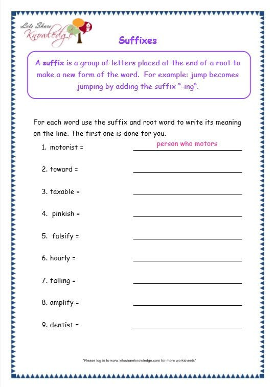 Prefix Worksheet 4th Grade Grade 3 Grammar topic 21 Prefix and Suffix Worksheets