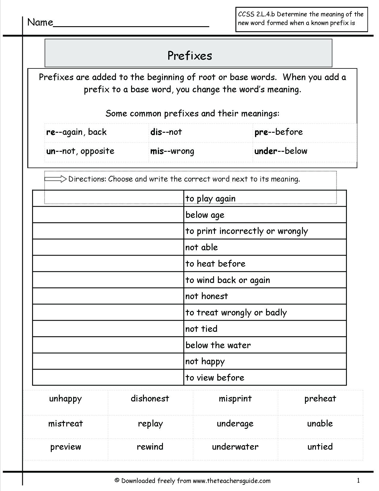 Prefix Worksheet 4th Grade Root Word Worksheet Root Words T with Root Word Ts