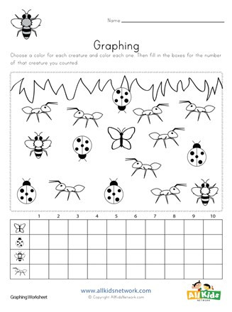Preschool Bug Worksheets Bug Graphing Worksheet