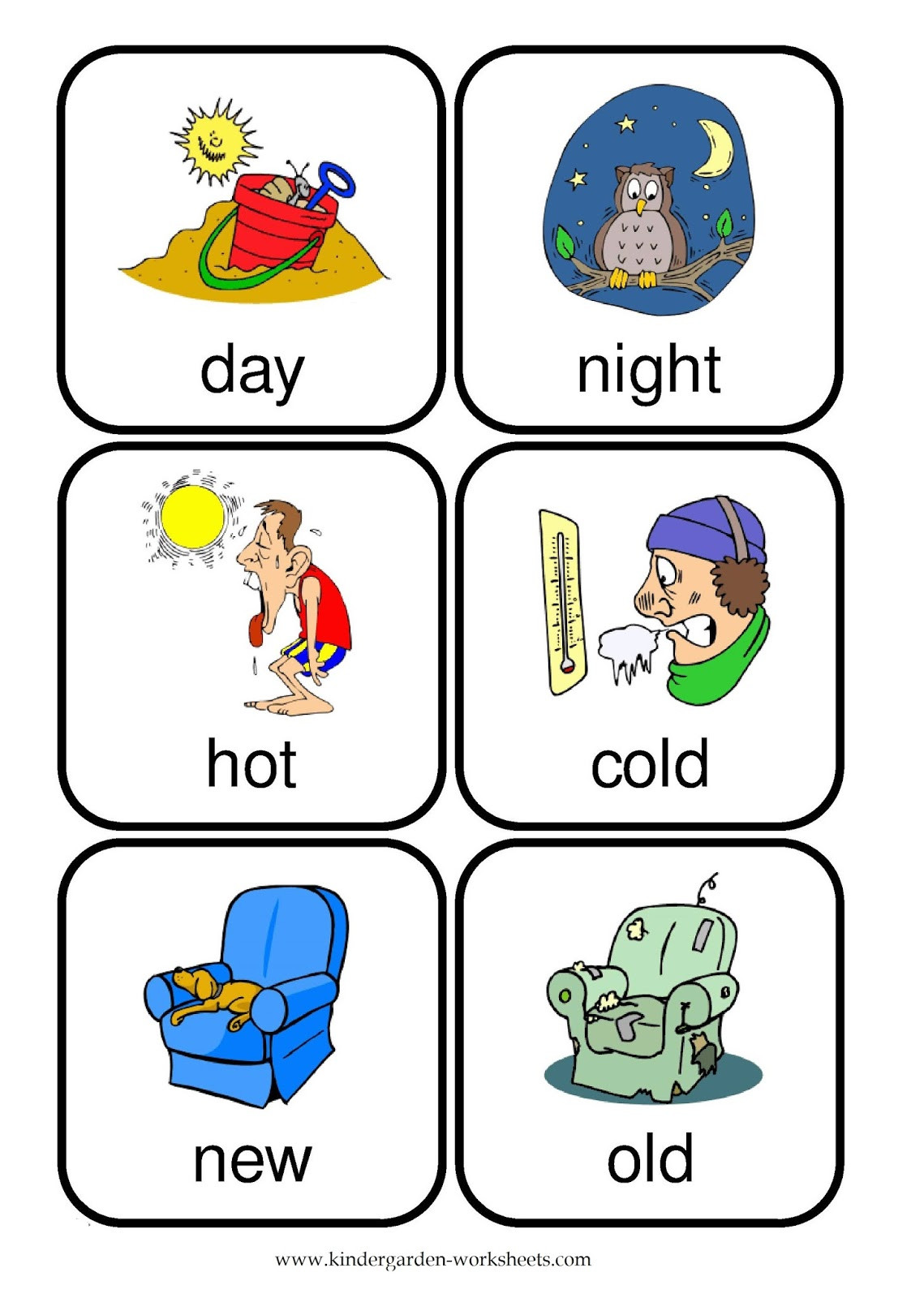 Preschool Opposite Worksheet Opposite Words Worksheets for Kindergarten &amp; Mon