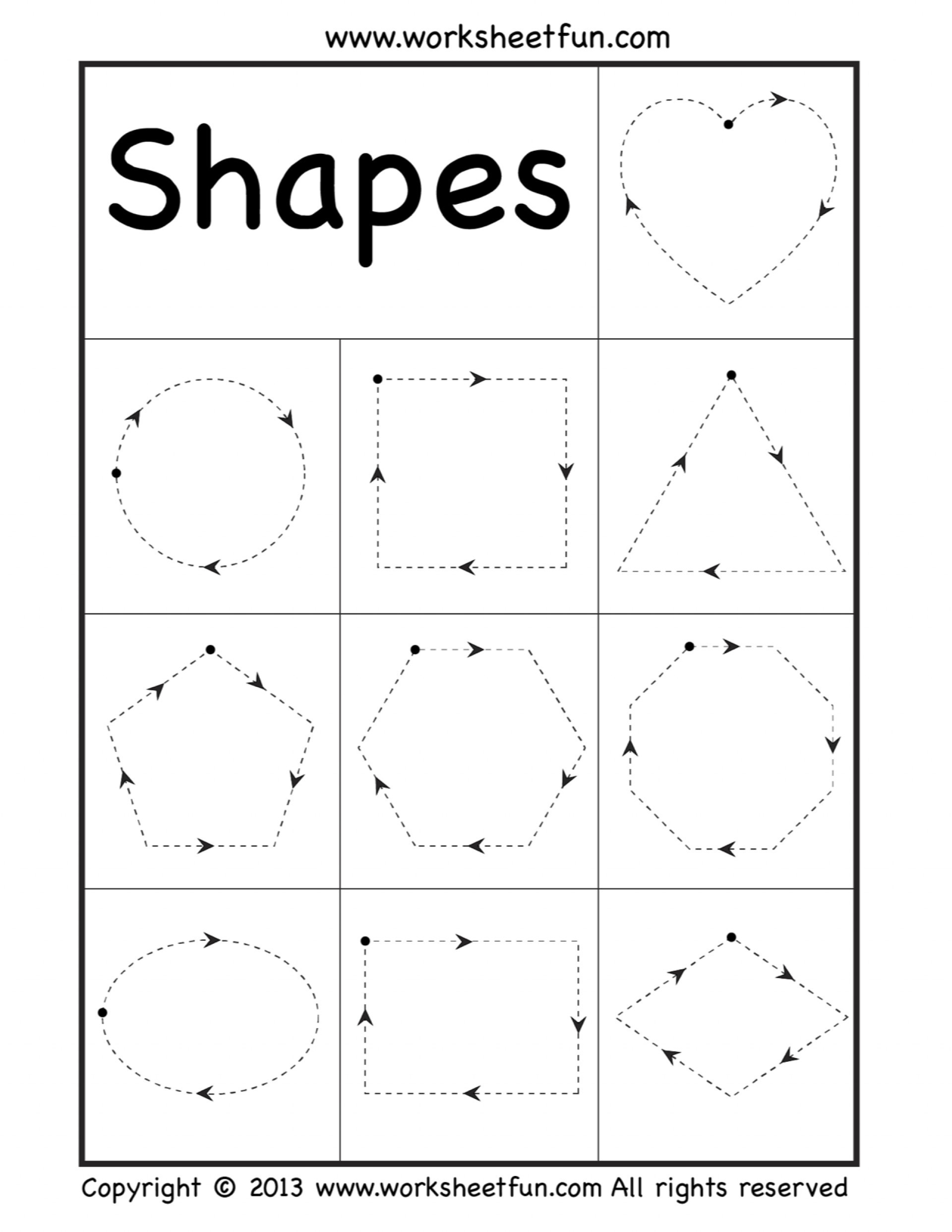 Preschool Sequencing Worksheets Free Shape Tracing Worksheets for Preschool Clover Hatunisi