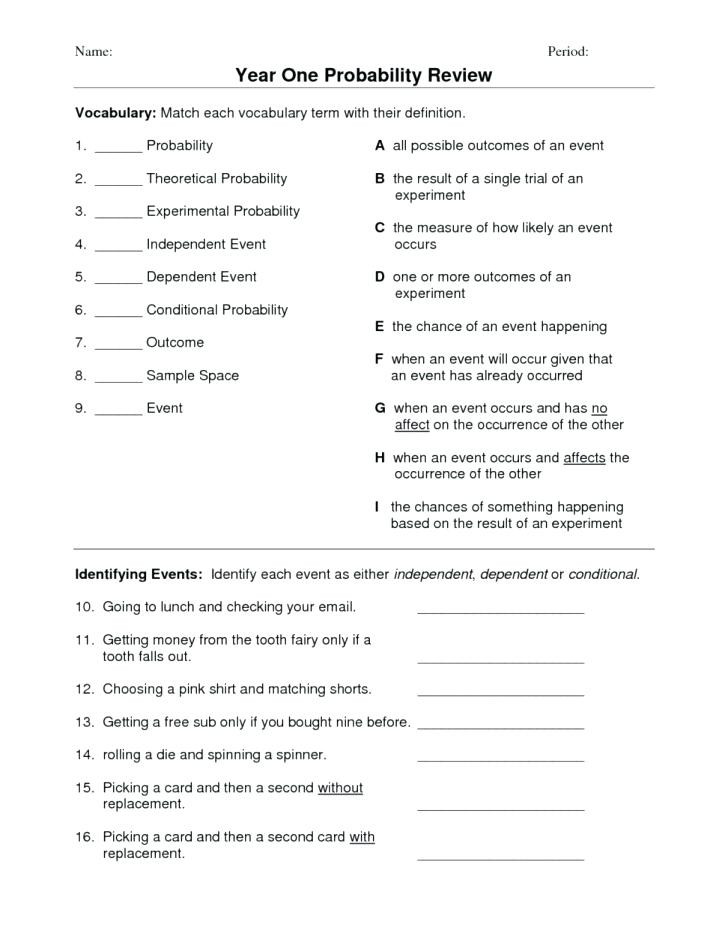 Probability Worksheets 7th Grade Probability 7th Grade Worksheets – Dailycrazynews